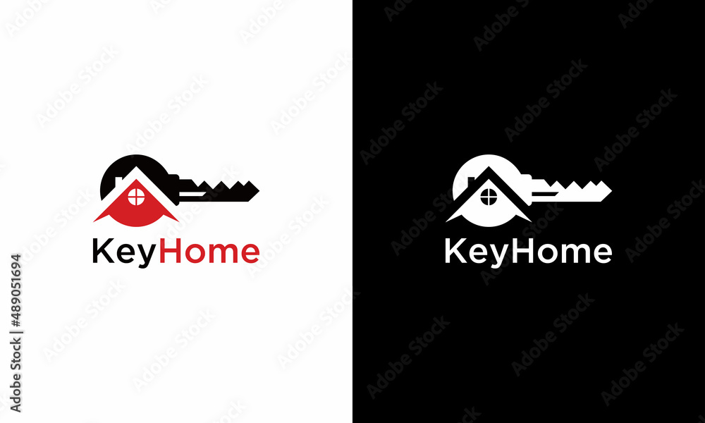 key home real estate logo designs simple modern Stock Vector Adobe Stock