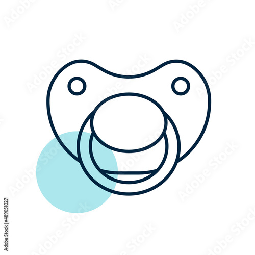 Baby dummy teat vector icon