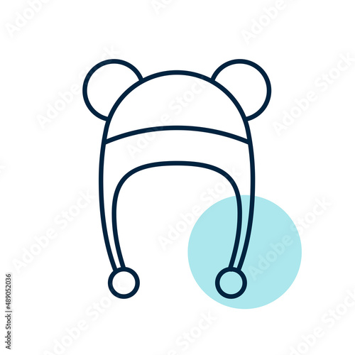 Baby hat with ears vector icon
