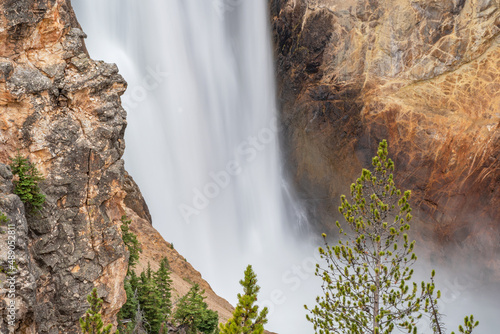 Lower falls of the Grand Canyon of the Yellowstone from the North Rim Trail, Yellowstone National Park, Wyoming