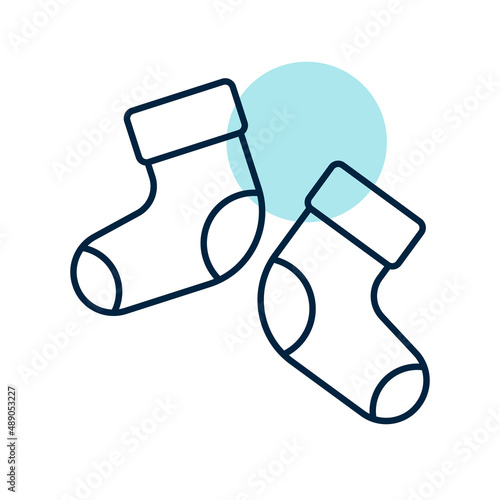 Baby socks bootees vector icon