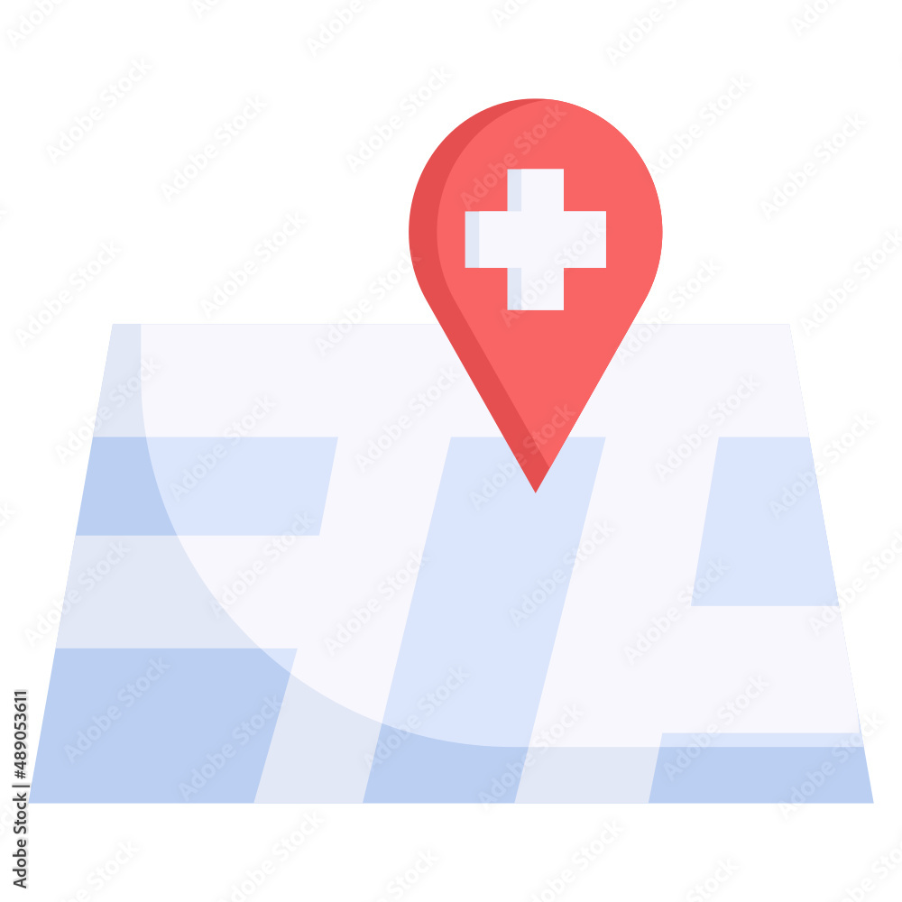 Fototapeta premium LOCATION flat icon,linear,outline,graphic,illustration