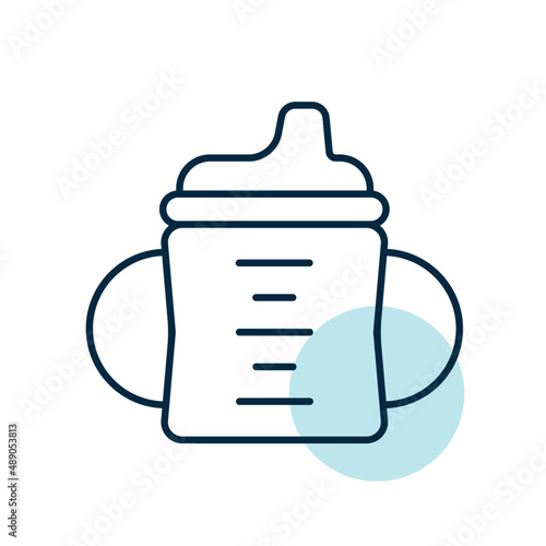 Toddler sippy cup vector icon
