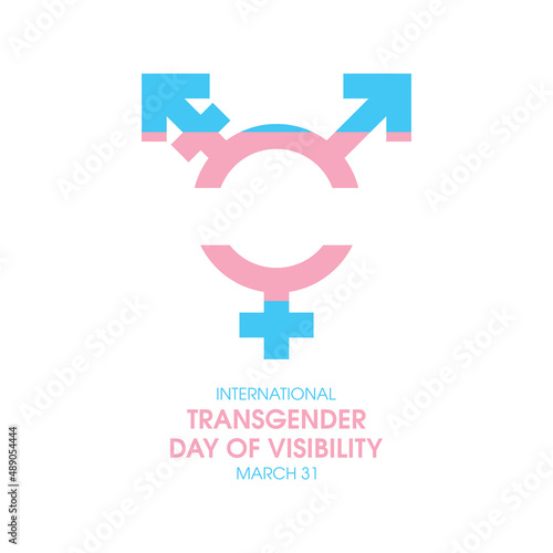 International Transgender Day of Visibility vector. Transgender symbol icon isolated on a white background. Transgender Day of Visibility Poster, March 31. Important day