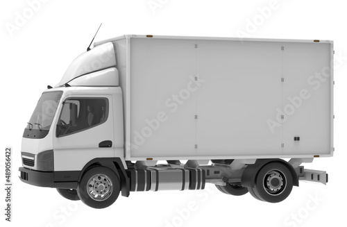 Truck isolated van template 3d illustration rendering
