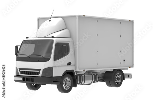 Truck isolated van template 3d illustration rendering
