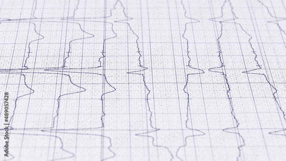 Charts on white paper close up with selective focus Charts on white paper close up with selective focus