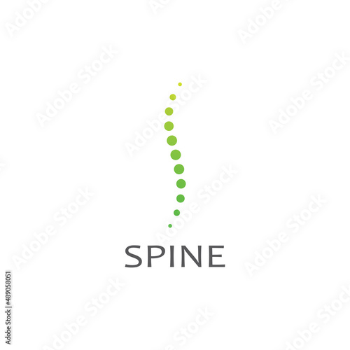 Spinal diagnostics, spine care, and spine health. With modern vector icon design concept logo template illustration