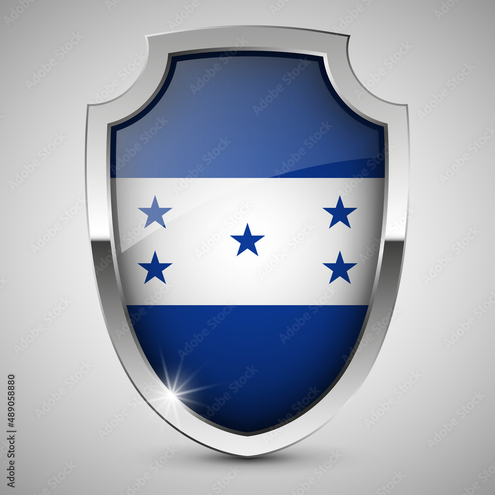 EPS10 Vector Patriotic shield with flag of Honduras. EPS10 Vector Patriotic shield with flag of Honduras.
