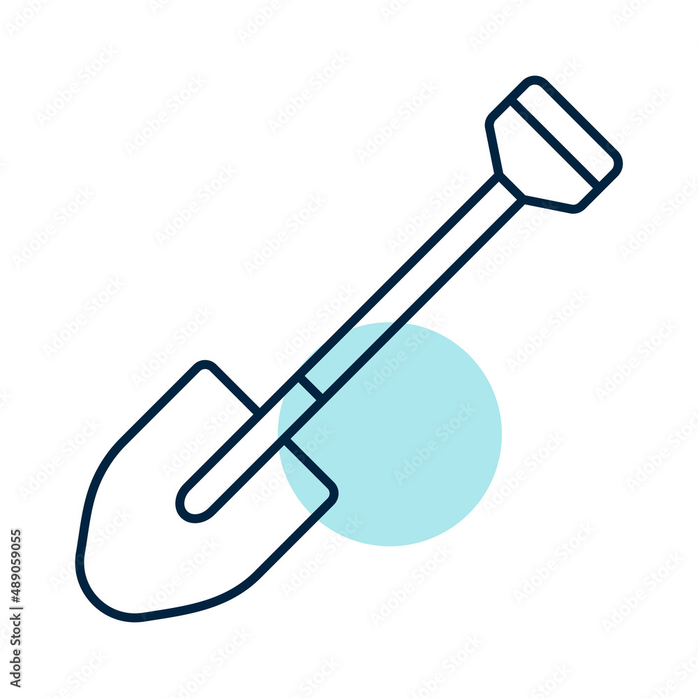Garden shovel isolated vector icon Garden shovel isolated vector icon