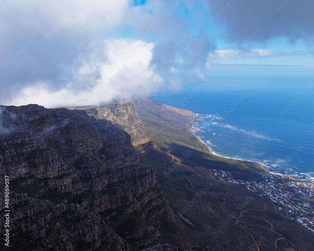  View from the Table Mountain at Cape-Town, South Africa