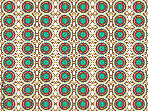 Pavimento con piastrelle formate da mattonelle  di azulejos con fiore photo