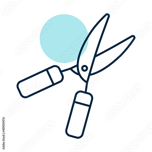 Garden shears vector icon, hedge shears sign
