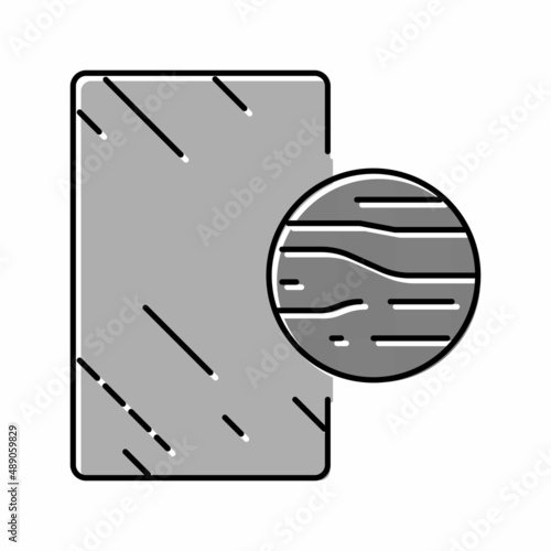 graphite mirror color icon vector illustration