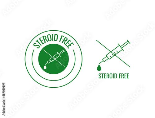 steroid-free icon vector illustration 