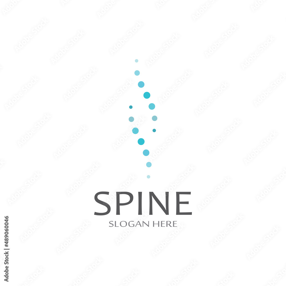 Spinal diagnostics, spine care, and spine health. With modern vector icon design concept logo template illustration Spinal diagnostics, spine care, and spine health. With modern vector icon design concept logo template illustration