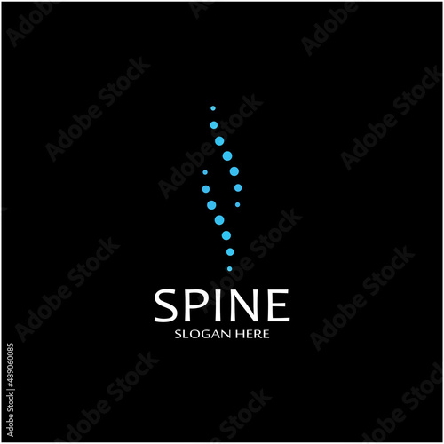 Spinal diagnostics, spine care, and spine health. With modern vector icon design concept logo template illustration