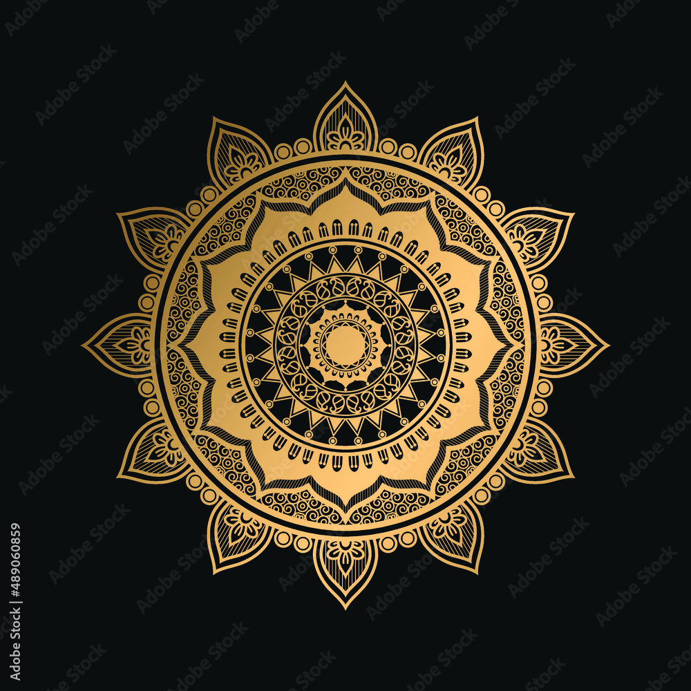 Luxury Geometric Mandala Design Background 
