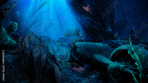 Bild auf Leinwand underwater