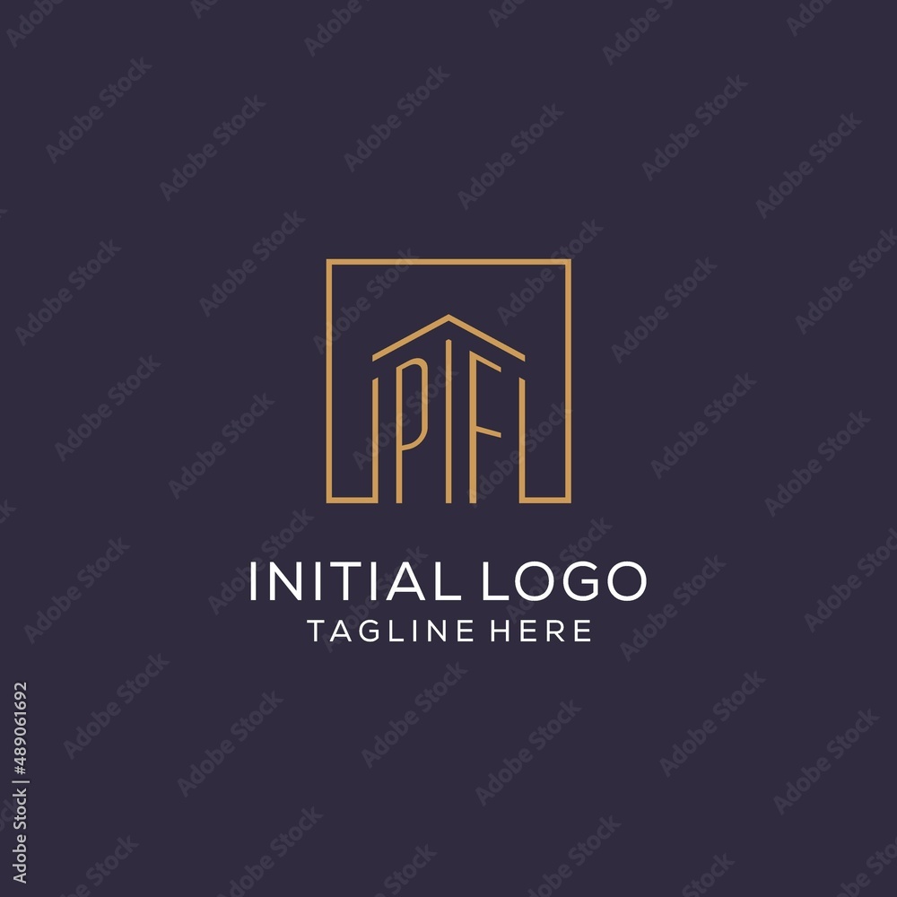 Initial PF Letter Logo Design Modern Typography Vector Template. Creative  Luxury PF Logo Vector. Stock Vector | Adobe Stock