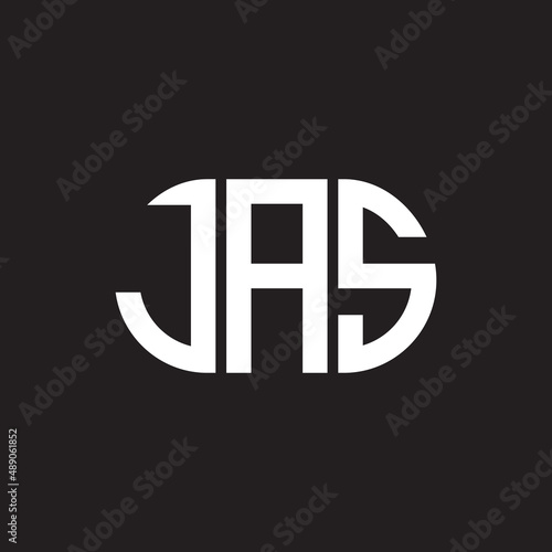 JAS letter logo design on black background. JAS creative initials letter logo concept. JAS letter design.