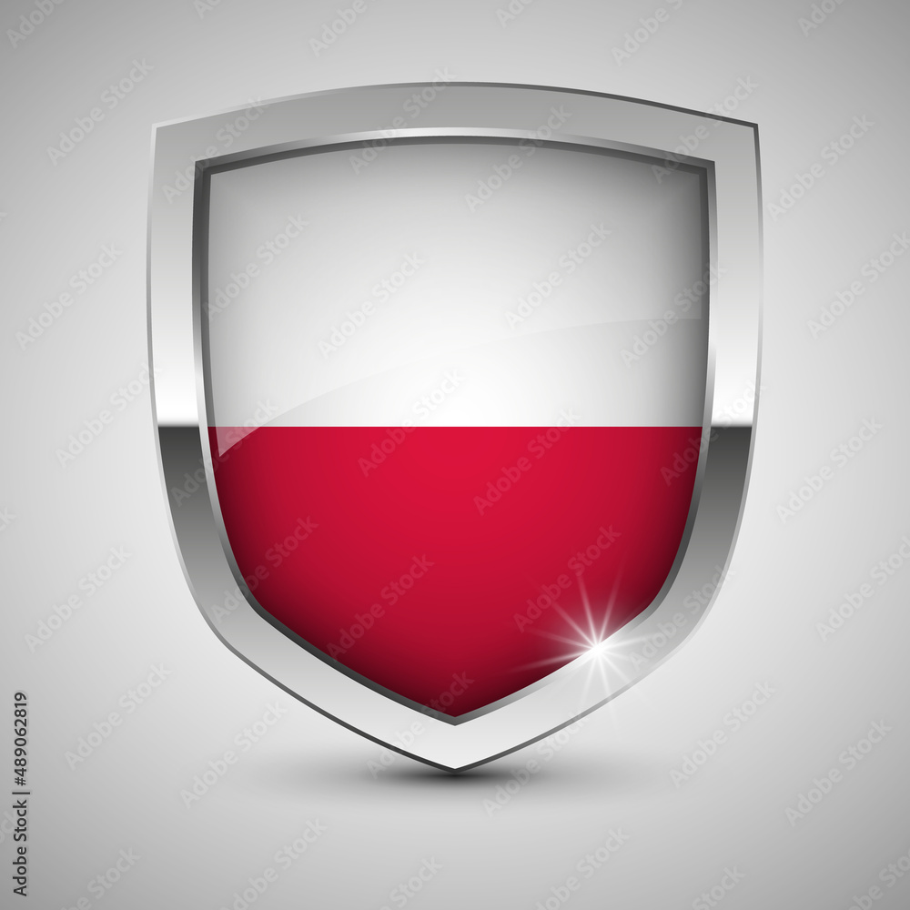 EPS10 Vector Patriotic shield with flag of Poland. EPS10 Vector Patriotic shield with flag of Poland.