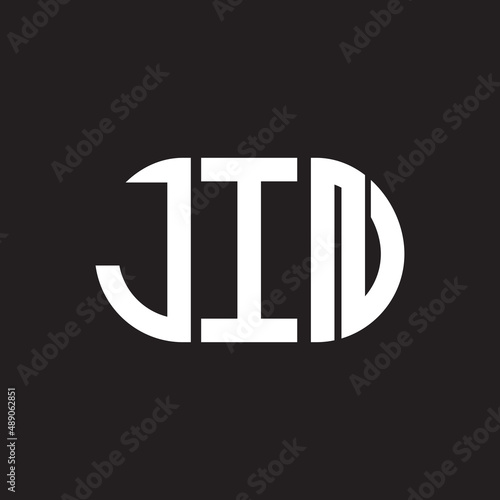 JIN letter logo design on black background. JIN creative initials letter logo concept. JIN letter design.