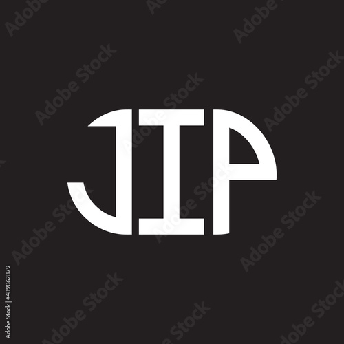 JIP letter logo design on black background. JIP creative initials letter logo concept. JIP letter design.
