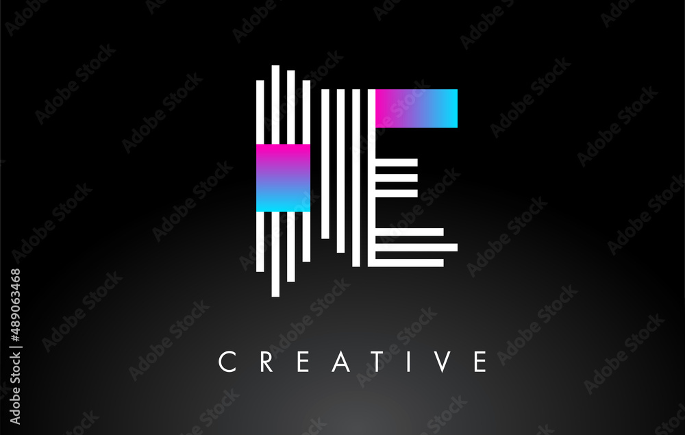 IE White Purple Lines Letter Logo. Creative Line Letters Vector Template. IE White Purple Lines Letter Logo. Creative Line Letters Vector Template.