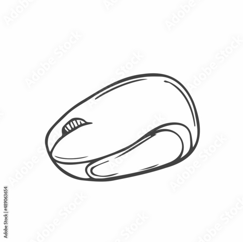 computer mouse doodle icon vector hand drawing