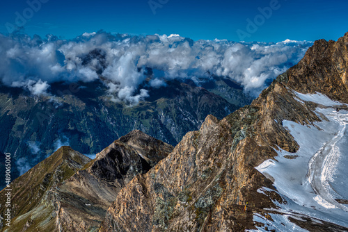 summits of Austrian Alps near Kaprun in the region of Zell am See in Salzburger Land