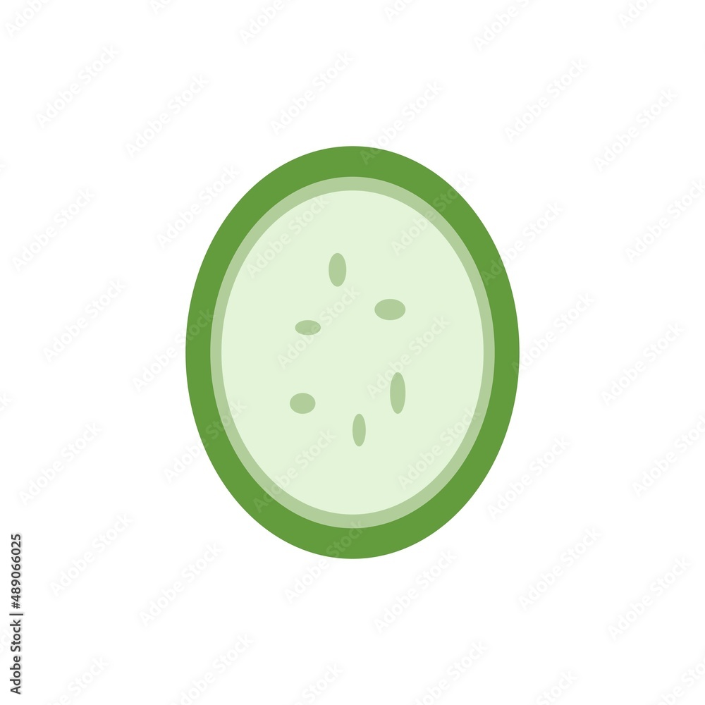 Cucumber Slices on the white background. Vector illustration. Cucumber Slices on the white background. Vector illustration.