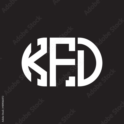 KFD letter logo design on black background. KFD creative initials letter logo concept. KFD letter design.