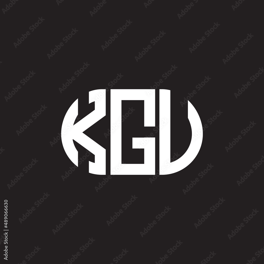 Obraz premium KFU letter logo design on black background. KFU creative initials letter logo concept. KFU letter design.