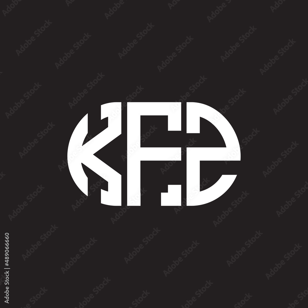KFZ letter logo design on black background. KFZ creative initials letter logo concept. KFZ letter design. KFZ letter logo design on black background. KFZ creative initials letter logo concept. KFZ letter design.