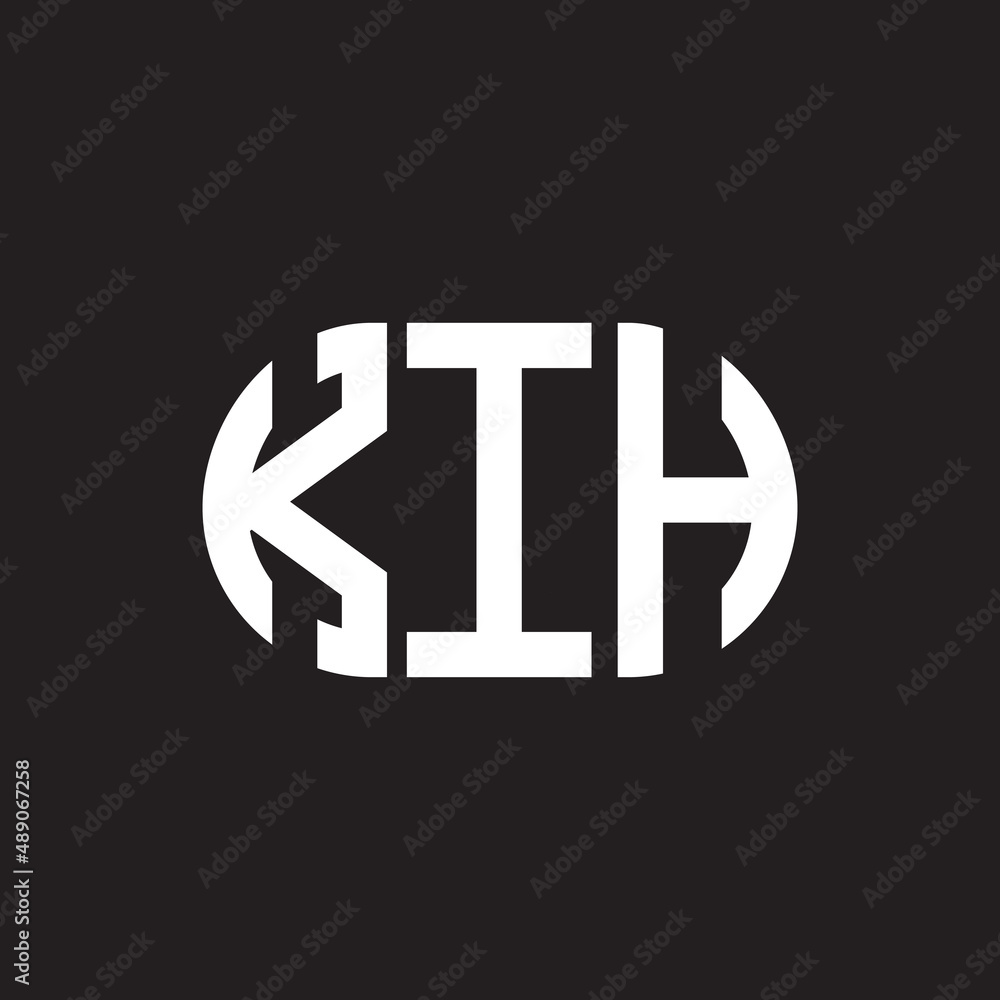 KIH letter logo design on black background. KIH creative initials letter logo concept. KIH letter design. KIH letter logo design on black background. KIH creative initials letter logo concept. KIH letter design.