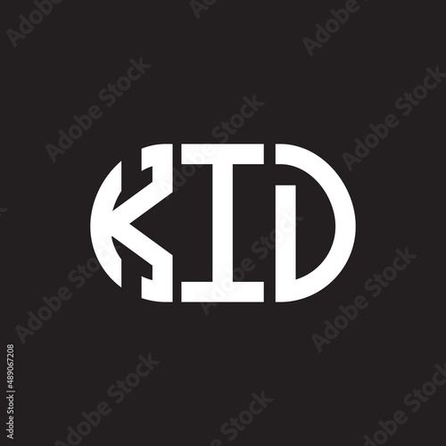 KID letter logo design on black background. KID creative initials letter logo concept. KID letter design. photo