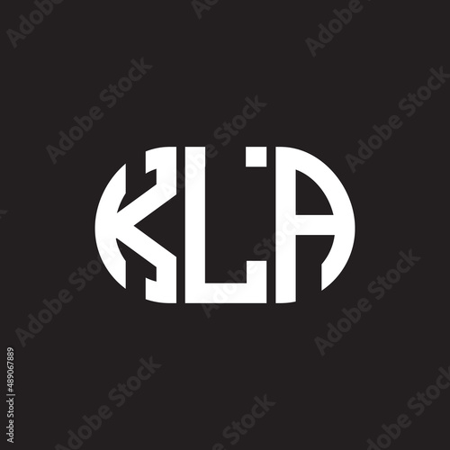 KLA letter logo design on black background. KLA creative initials letter logo concept. KLA letter design.