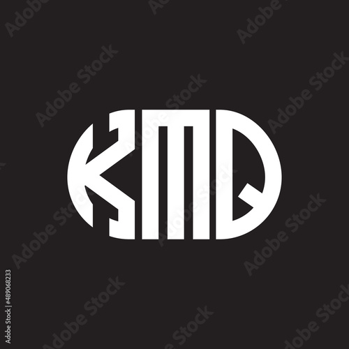 KMQ letter logo design on black background. KMQ creative initials letter logo concept. KMQ letter design. photo