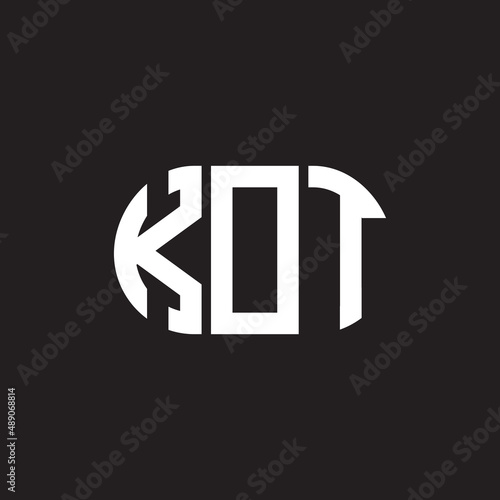 KOT letter logo design on black background. KOT creative initials letter logo concept. KOT letter design.
