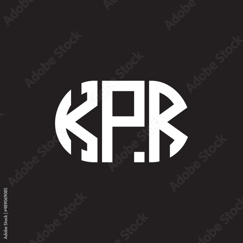 KPR letter logo design on black background. KPR creative initials letter logo concept. KPR letter design.