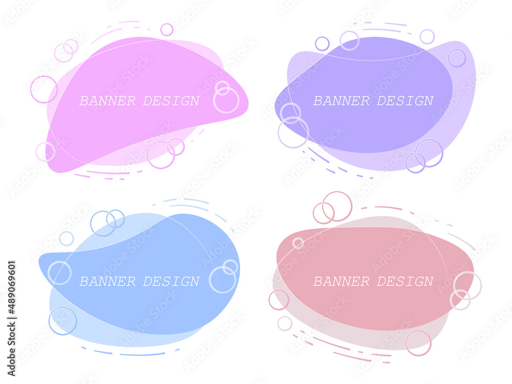Set of abstract vector banners liquid shapes templates with space for text. Vector figures Set of abstract vector banners liquid shapes templates with space for text. Vector figures