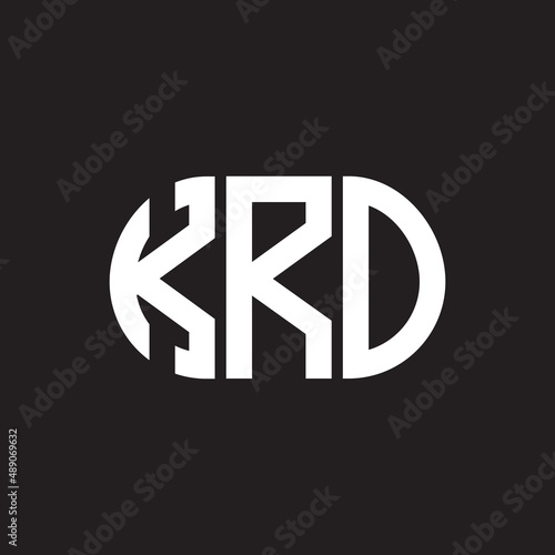 KRO letter logo design on black background. KRO creative initials letter logo concept. KRO letter design.