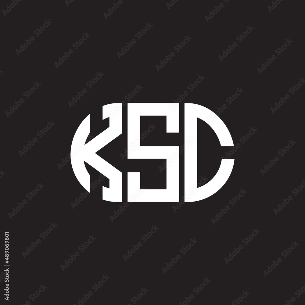 KSC letter logo design on black background. KSC creative initials letter logo concept. KSC letter design. KSC letter logo design on black background. KSC creative initials letter logo concept. KSC letter design.
