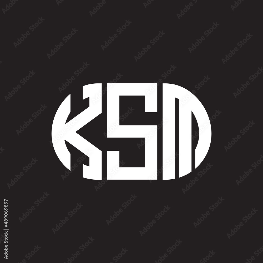 KSM letter logo design on black background. KSM creative initials letter logo concept. KSM letter design. KSM letter logo design on black background. KSM creative initials letter logo concept. KSM letter design.