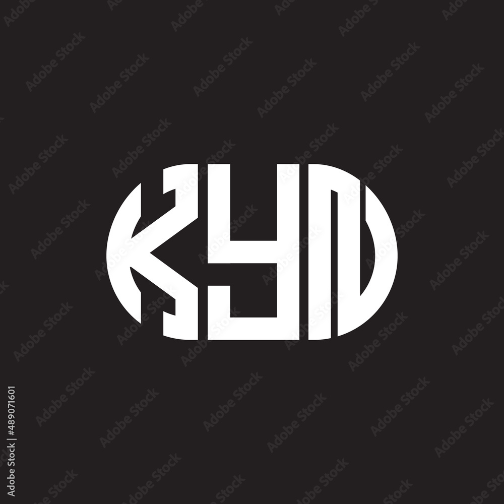 KYN letter logo design on black background. KYN creative initials letter logo concept. KYN letter design. KYN letter logo design on black background. KYN creative initials letter logo concept. KYN letter design.