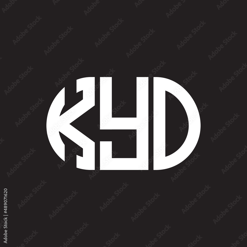 KYO letter logo design on black background. KYO creative initials letter logo concept. KYO letter design. KYO letter logo design on black background. KYO creative initials letter logo concept. KYO letter design.