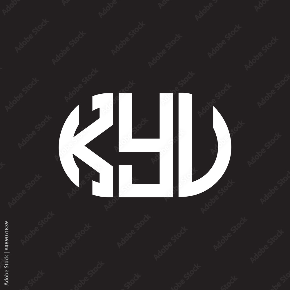 KYU letter logo design on black background. KYU creative initials letter logo concept. KYU letter design. KYU letter logo design on black background. KYU creative initials letter logo concept. KYU letter design.