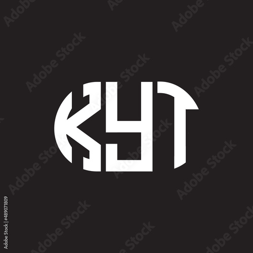 KYT letter logo design on black background. KYT creative initials letter logo concept. KYT letter design.