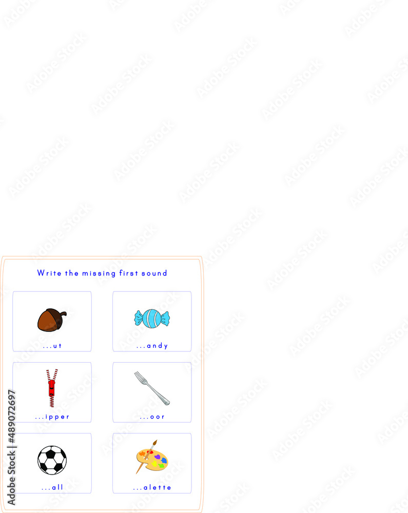 Completing the initials of english words.